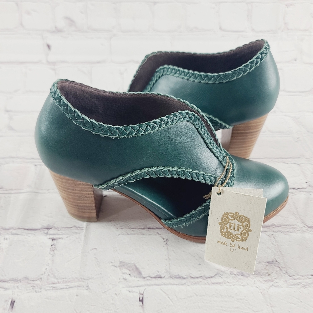 NWT Bali Elf Spirit Walker Handmade Booties Shoes Shooties 8 Green